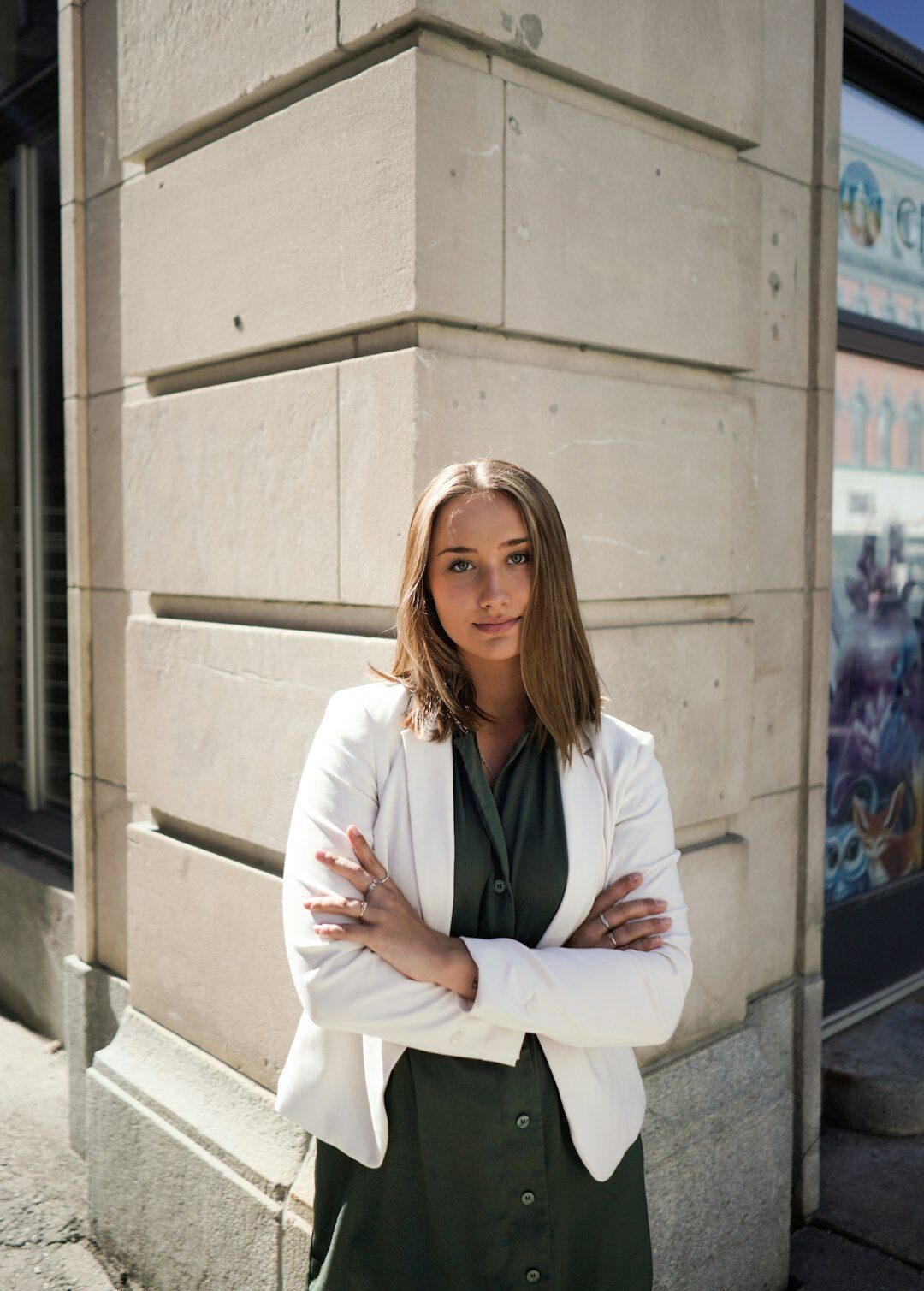 Studio portrait of a European woman in her 40s, company director